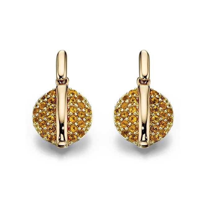 9ct yellow gold and citrine earrings