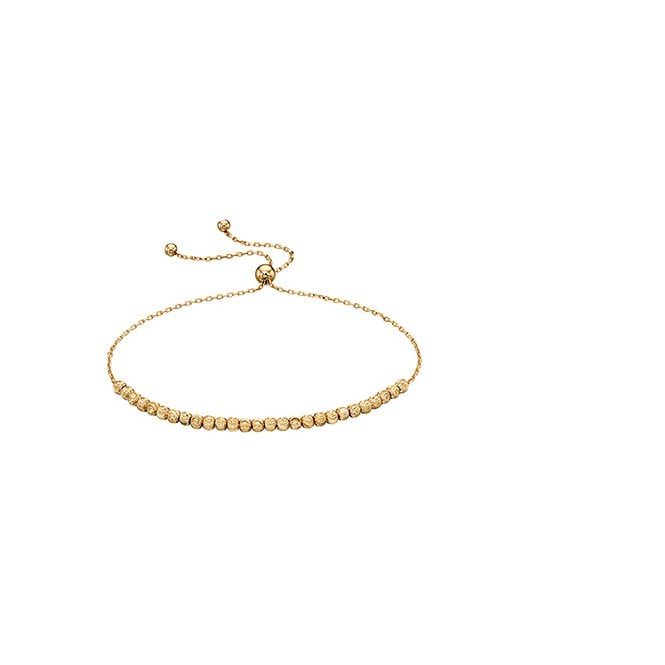 9ct yellow gold bead bracelet