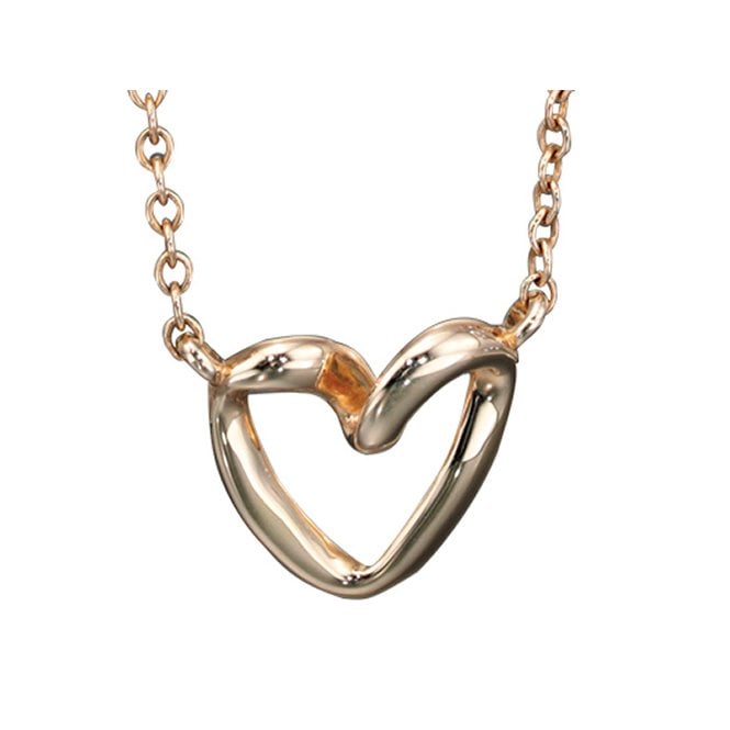 9ct yellow gold heart necklace