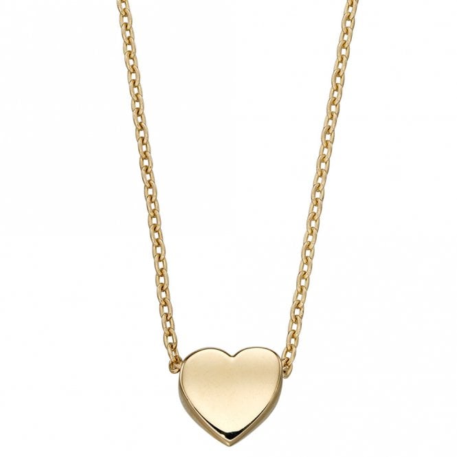 9ct yellow gold heart necklace