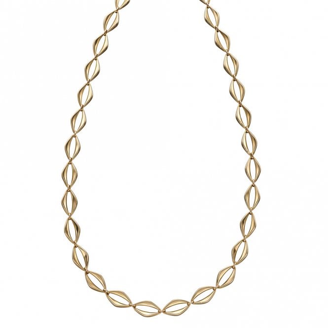 9ct Yellow Gold Marquise Link Necklace