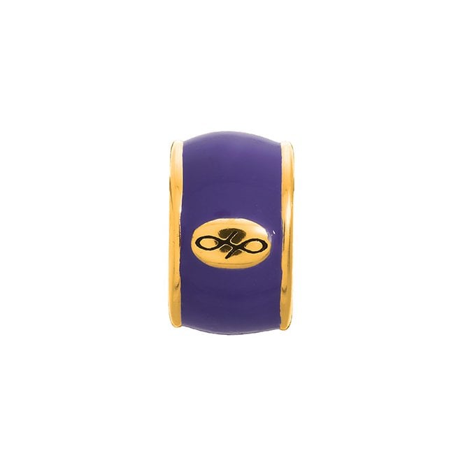 Amethyst enamel gold charm by Endless