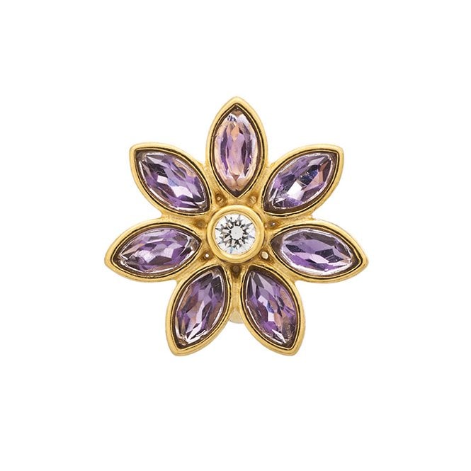 Amethyst flower charm by Endless