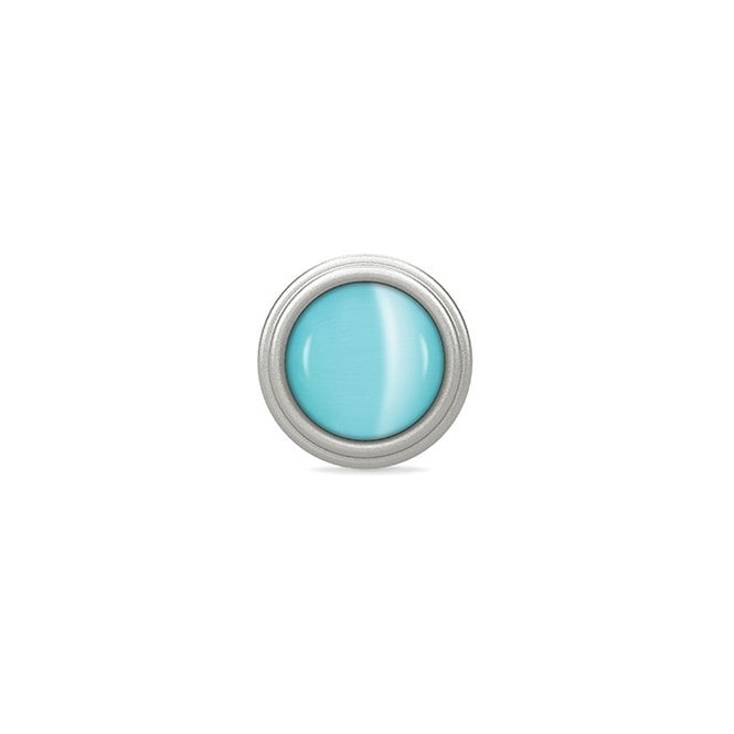 Aqua blue love dome silver charm by Endless