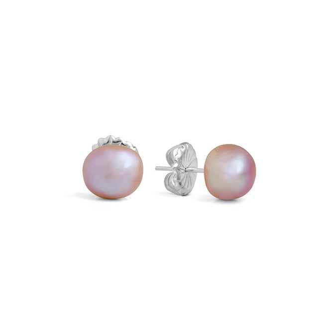 Audrey pink stud earrings by Claudia Bradby