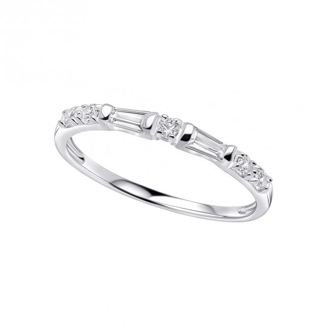 Baguette cut Half Eternity ring