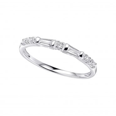 Baguette cut Half Eternity ring