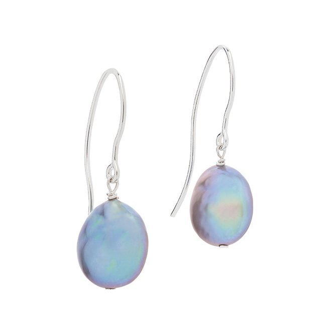 Bedruthan Silver Coin pearl earrings by Claudia Bradby