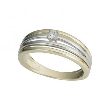 Bi-colour diamond ring