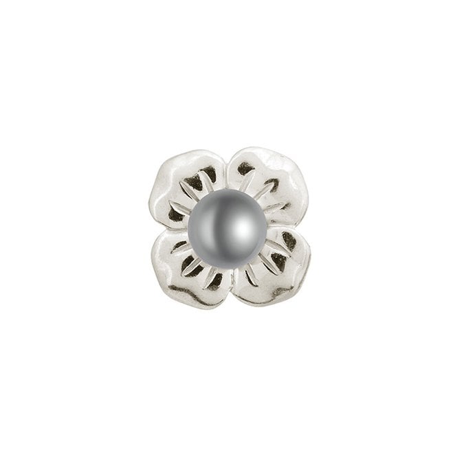 Big grey pearl flower charm by Endless