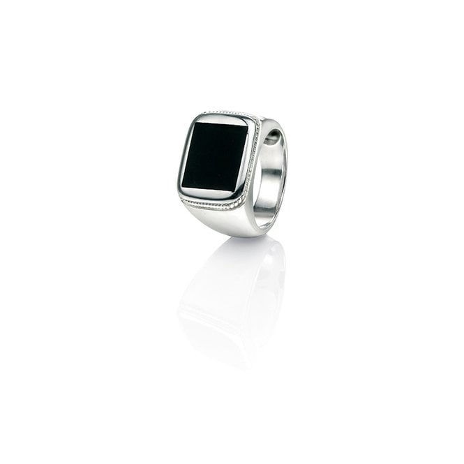 Black agate ring by Fred Bennett