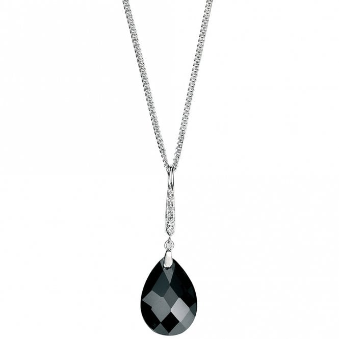 Black cubic zirconia necklace