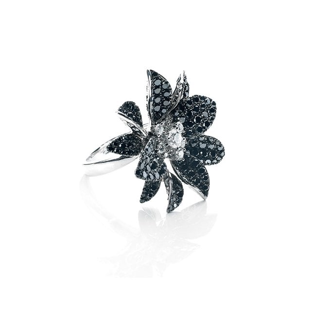 Black diamond 4.24ct ring
