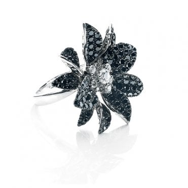 Black diamond 4.24ct ring
