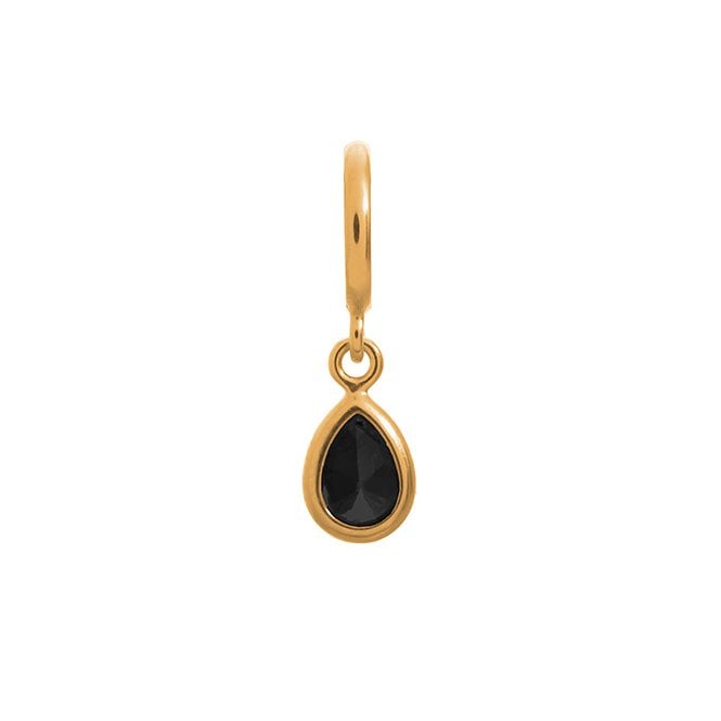 Black drop gold charm by Endless