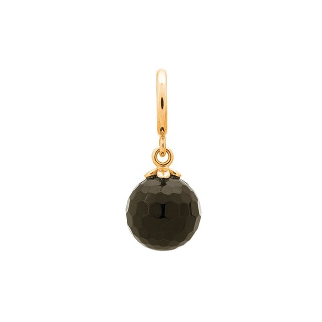 Black love drop gold charm by Endless