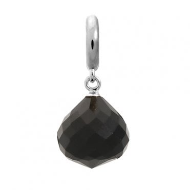 Black love drop silver charm by Endless