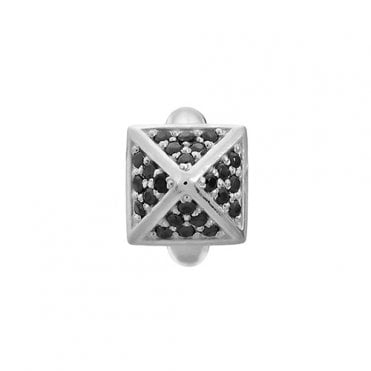Black shiny high rise silver charm by Endless