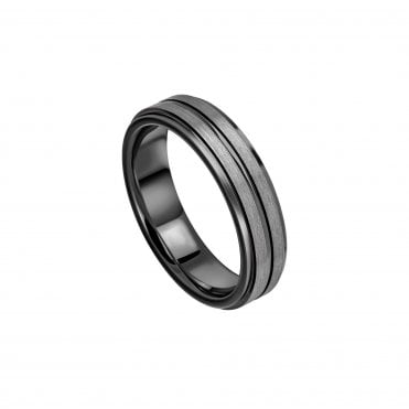 Black tungsten ring by Fred Bennett