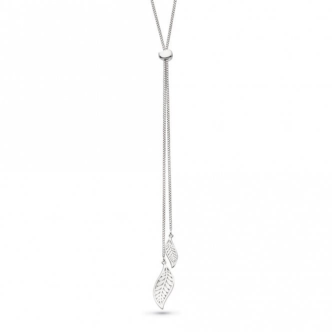 Blossom Eden leaf lariat necklace by Kit Heath