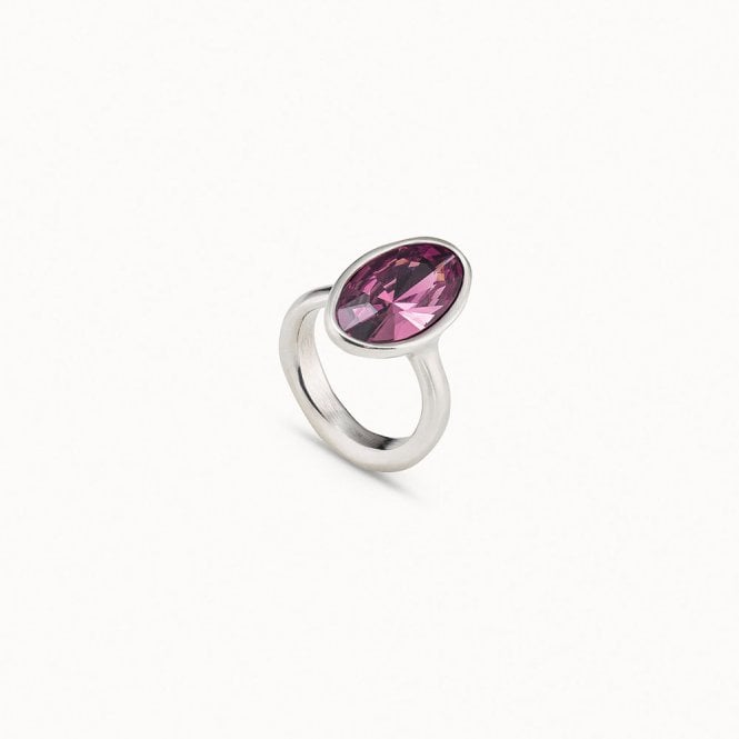 Blossom Wine Crystal Ring by Uno de 50