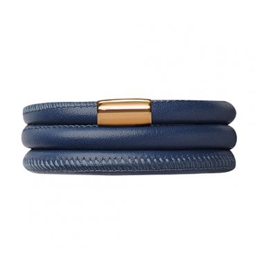 Blue leather bracelet by Endless