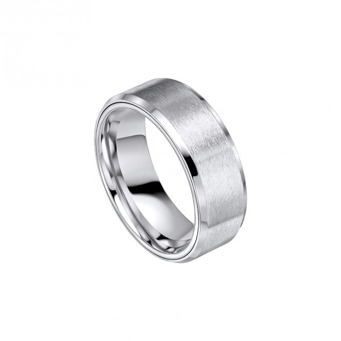 Brushed stainless steel spinner ring by Fred Bennett