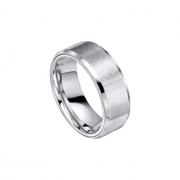Brushed stainless steel spinner ring by Fred Bennett