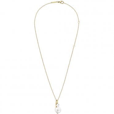 Bubbly Gold Plated Pendant and Chain by Calvin Klein