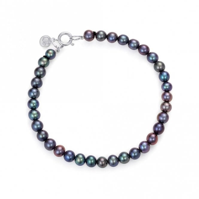 Button pearl peacock bracelet by Claudia Bradby