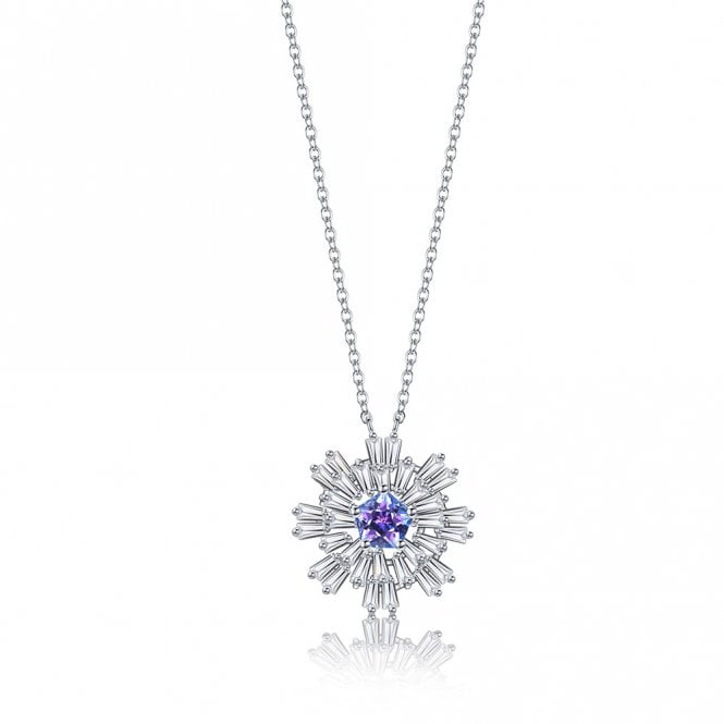 Carpe Diem Flower Burst pendant and chain by Fei Liu