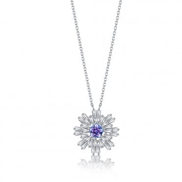 Carpe Diem Flower Burst pendant and chain by Fei Liu