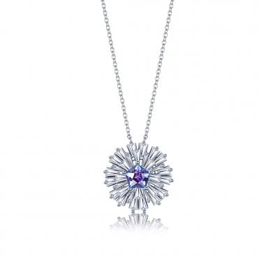 Carpe Diem Flower Burst pendant and chain by Fei Liu
