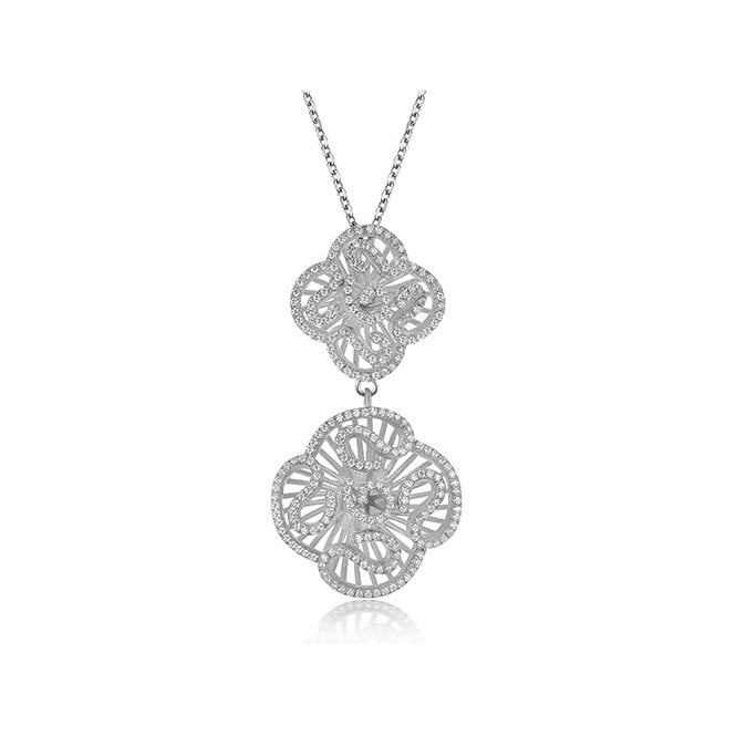 Cascade double drop pendant by Fei Liu
