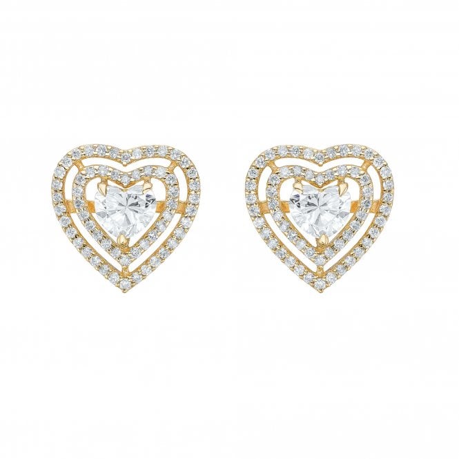 Celestia Heart Halo Earrings by Fei Liu