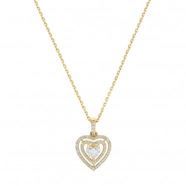 Celestia Heart Halo pendant and chain by Fei Liu