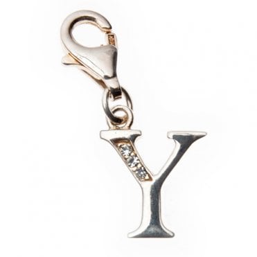 Childrens cubic zirconia initial 'Y'
