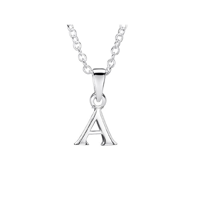 Childrens silver initial 'A' necklace