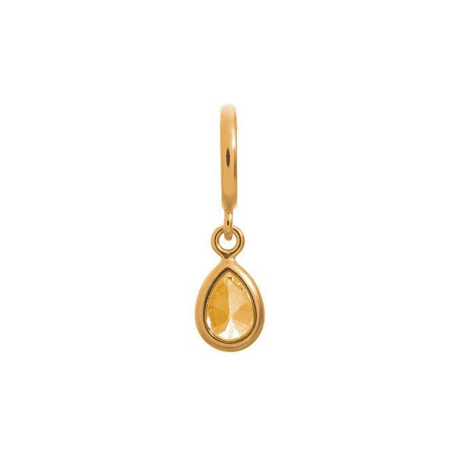 Citrine drop gold charm by Endless