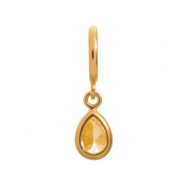 Citrine drop gold charm by Endless