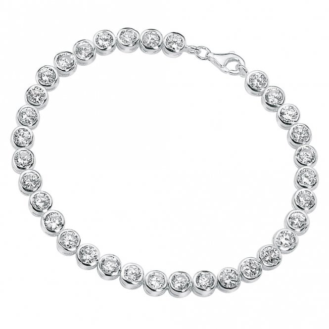 Clear cubic zirconia tennis bracelet
