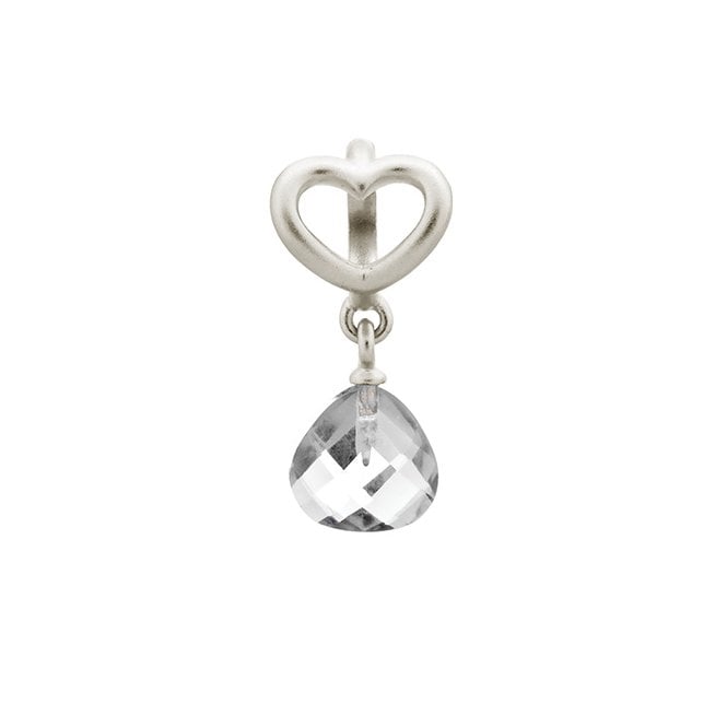 Clear heart grip drop charm by Endless