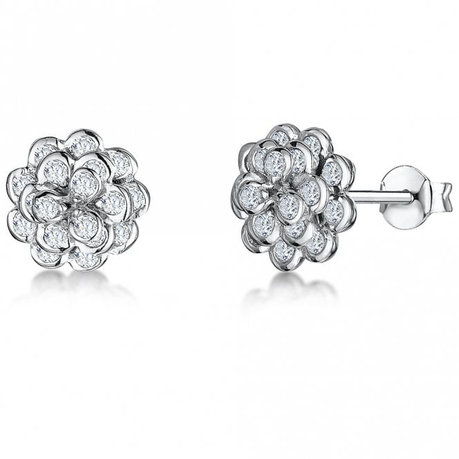 Cluster flower drop earrings by Jools