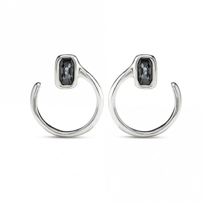 Cobra Grey Crystal Earrings by Uno de 50