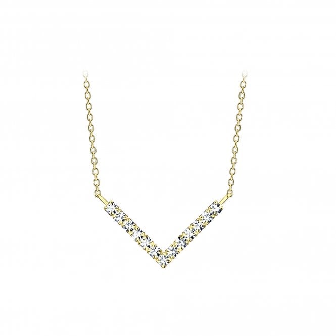 Crystal Chevron necklet by Dew