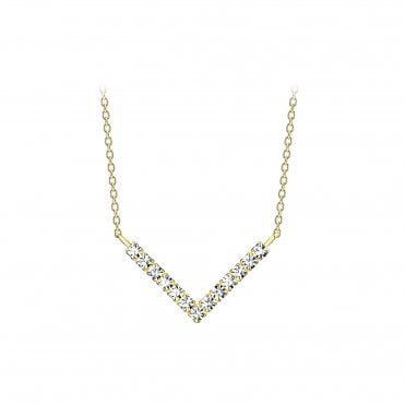 Crystal Chevron necklet by Dew