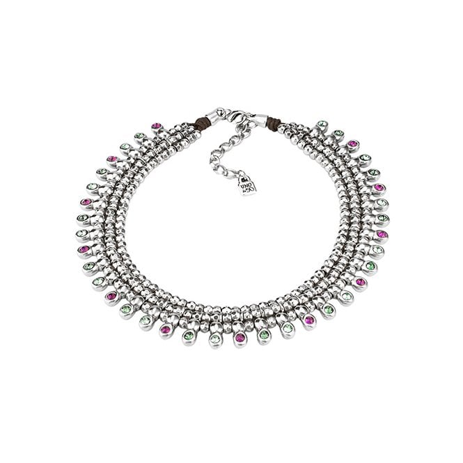 Crystal jungle necklace by Uno de 50
