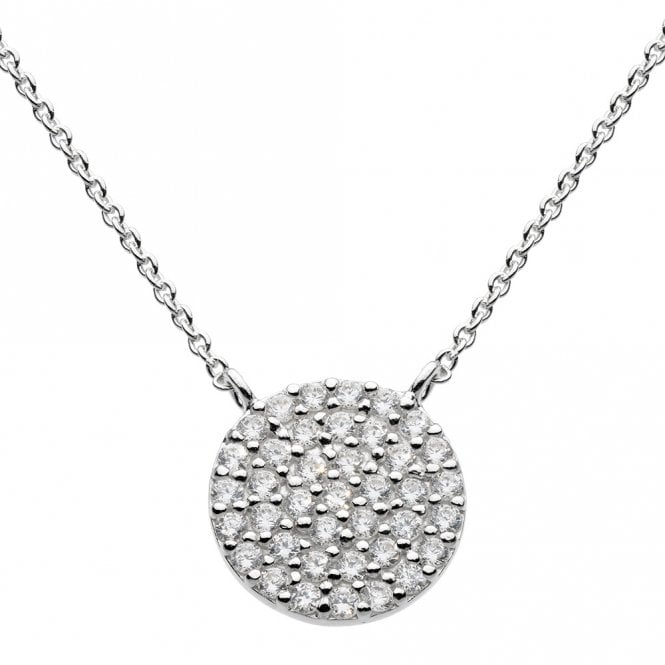 Cubic zirconia disc necklace by Kit Heath
