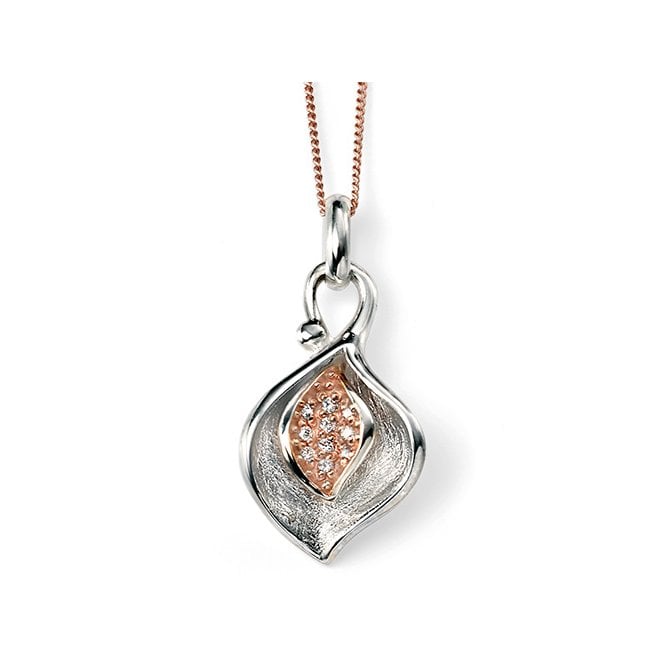 Cubic zirconia flower necklace