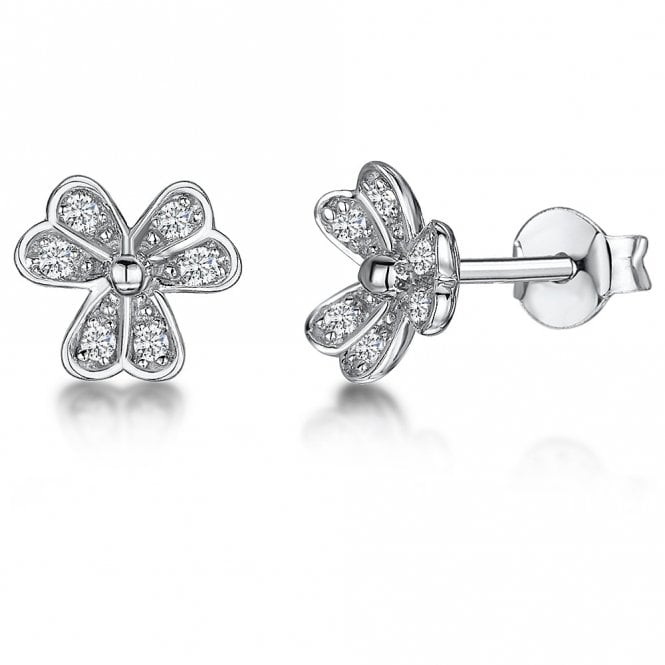 Cubic Zirconia flower stud earrings Jools